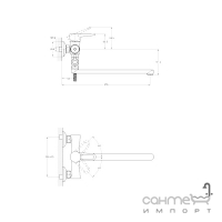 Смеситель для ванны G-Lauf NUD6-A145 хром