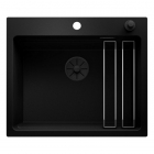 Гранітне кухонна мийка врізне Blanco Silgranit Etagon 6 Black Edition 526339 чорний матовий