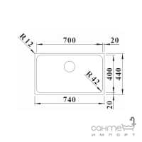 Кухонная мойка под столешницу Blanco Solis 700-U 526125 740x440 нержавеющая сталь полированная