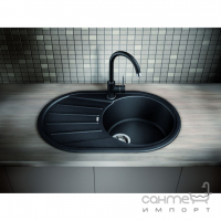 Гранітна кухонна мийка врізна Blanco Silgranit Tamos 45 S 526100 чорний