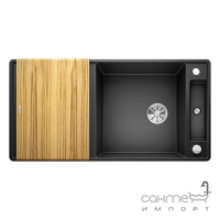 Гранитная кухонная мойка врезная Blanco Silgranit Axia XL 6 S-F 525860 черный