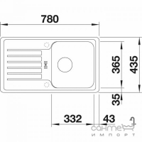 Гранітна кухонна мийка врізна Blanco Silgranit Favos Mini 526078 чорний