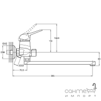 Смеситель для ванны G-Lauf KLO7-A048 хром