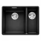 Гранітна кухонна мийка врізна Blanco Silgranit Subline 340/160-F 525984 чорний