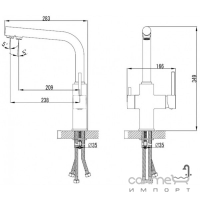 Змішувач для кухні з виливом для фільтрованої води G-Lauf GEP18-A076 хром