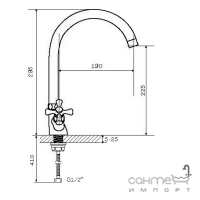 Смеситель для кухни G-Lauf QTZ4-A827 хром