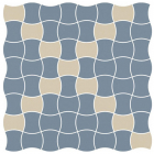 Керамогранит универсальный мозаика Paradyz Modernizm Blue Mozaika Prasowana K.3,6X4,4 Mix 30,86x30,86