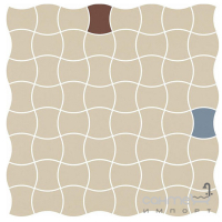Керамограніт універсальний мозаїка Paradyz Modernizm Bianco Mozaika Prasowana K.3,6X4,4 Mix A 30,86x30,86