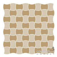 Керамогранит универсальный мозаика Paradyz Modernizm Bianco Mozaika Prasowana K.3,6X4,4 Mix C 30,86x30,86