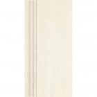 Плитка для підлоги сходинка з прорізами Paradyz Doblo Bianco Stopnica Prosta Mat. 29,8X59,8