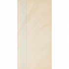 Плитка напольная ступень с прорезями Paradyz Arkesia Bianco Stopnica Prosta Mat. 29,8X59,8