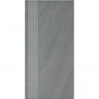 Плитка напольная ступень с прорезями Paradyz Arkesia Grigio Stopnica Prosta Mat. 29,8X59,8