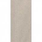 Плитка для підлоги сходинка з прорізами Paradyz Arkesia Grys Stopnica Prosta Mat. 29,8X59,8