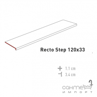 Сходинка фронтальна керамогранітна для внутрішньої обробки 33x120 Mayor Stromboli Peldano Recto In M-793 Light Білий