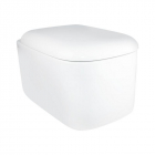 Підвісний безободковий унітаз із сидінням softclose дюропласт Q-tap Orlan QT0332150W білий