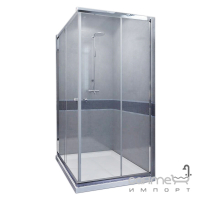 Квадратна душова кабіна 90x90x1900 Primera Intera INTR53906 профіль хром/прозоре скло