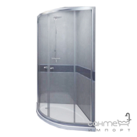 Напівкругла душова кабіна 100x100x1900 Primera Intera INTR51106 профіль хром/прозоре скло