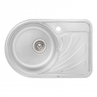 Мийка кухонна Q-tap 6744L Satin 0,8 mm нерж. сталь сатин, чаша зліва