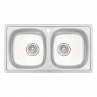 Мийка кухонна Q-tap 7843-B Micro Decor 0,8 mm нерж. сталь мікродекор