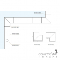 Борт для басейну з рельєфом, зовніш. кут 45x70 Mayor Stromboli Pack Esquina Borde Mikonos Ref. BPMI EE00 E2C M-567 Cream Біж