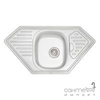 Мийка кухонна Q-tap 9550 Satin 0,8 mm нерж. сталь сатин