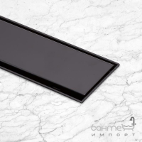 Лінійний душовий трап із сухим затвором Q-tap Dry Tile 304-900MBLA матовий чорний/під плитку
