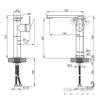 Смеситель для кухни Q-tap Eco QTECOCRB007F хром/черный