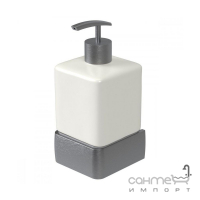 Дозатор для жидкого мыла Haceka Aline Grey 1196869 белая керамика, серый