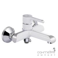 Змішувач для ванни з душовим гарнітуром Q-tap Grand QTGRAWCR006 білий/хром