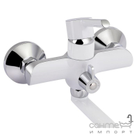 Смеситель для ванны с душевым гарнитуром Q-tap Grand QTGRAWCR005 белый/хром