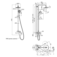 Душевая стойка Q-tap Sloup QTSL57104OC хром