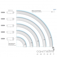 Борт для бассейна, R-5 м, внешнее закругление Mayor Stromboli Borde Mikonos 2 Caras Curvo Ref. BPMI RE05 E2C M-737 Silver