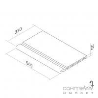 Борт для басейну 33x50х2, 5 Mayor Stromboli Borde Maui Ref. BPMA 0000 M-746 Cream Бежевий