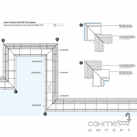 Борт для бассейна, внешний угол 33x50х2,5 Mayor Stromboli Borde Maui Pack Esquina Ref. BPMA EE00 M-748 Silver Сер.