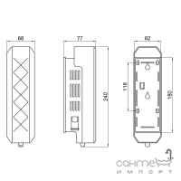 Дозатор подвесной Q-tap DM350WP1 белый