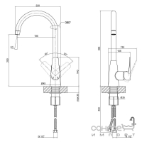 Смеситель для кухни Q-tap Terezin QTRN9024101UC хром