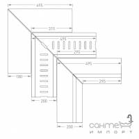 Борт для бассейна, внутренний угол 20x50x3,4 Mayor Stromboli Borde Bora Pack Esquina Ref. BPBO EI00 М-765 Cream Беж