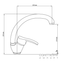 Змішувач для кухні Lidz LIDZBLA203800803 чорний