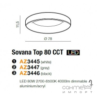 Люстра припотолочная Azzardo Sovana 80 CCT LED80W AZ3446 черный