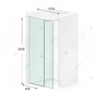 Душові двері в нішу Weston Shower Doors W024 хром/прозоре скло 1375*2000