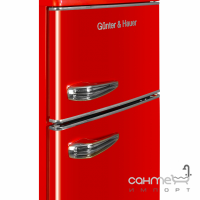 Двухкамерный холодильник Gunter&Hauer FN 240 CB белый медь, ретро