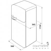 Двухкамерный холодильник Gunter&Hauer FN 275 СG графит, медь, ретро
