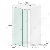 Душевая дверь в нишу Weston Shower Doors W024 хром/прозрачное стекло 1190*2000