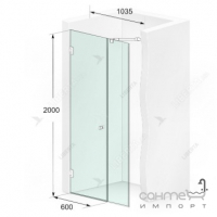 Душевая дверь в нишу Weston Shower Doors W024 хром/прозрачное стекло 1035*2000