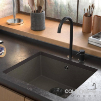 Гранітне кухонна мийка під стільницю Fabiano Quadro 55x46 колір на вибір
