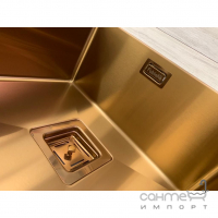 Кухонная мойка под столешницу Fabiano Quadro 44 Nano Copper медь