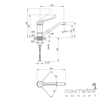 Змішувач для кухні Lidz Watt LIDZCRM8300300 хром