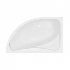 Асиметрична акрилова ванна з ніжками Lidz Wawel 150L LWAWEL150LLNA150 біла, лівостороння