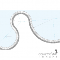 Закругление дренажной решетки для бассейна, внутреннее R-1,06 м Mayor Stromboli Rejilla RJ67 Curva RI01 M-782 Light Белый