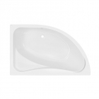 Асиметрична акрилова ванна з ніжками Lidz Wawel 170R LWAWEL170RLNA170 біла правостороння